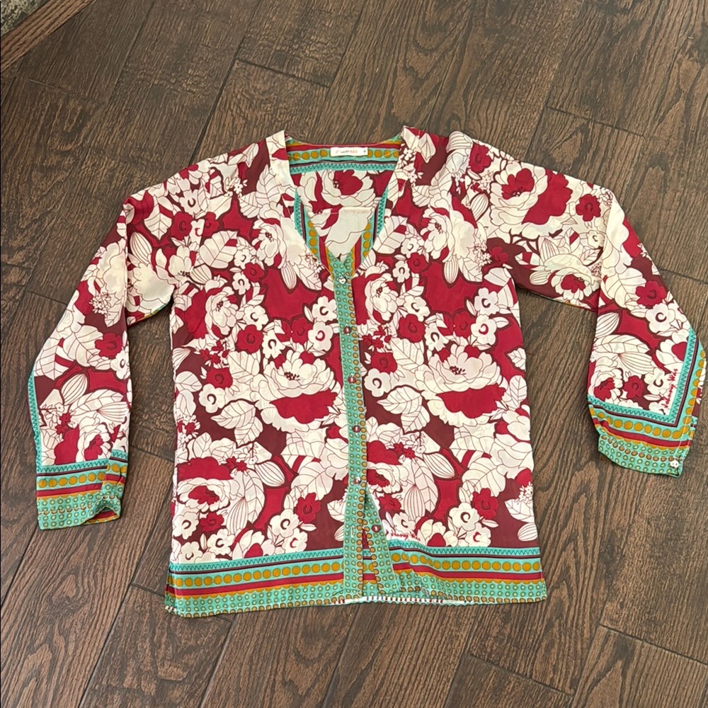 Floral Button-Up Blouse